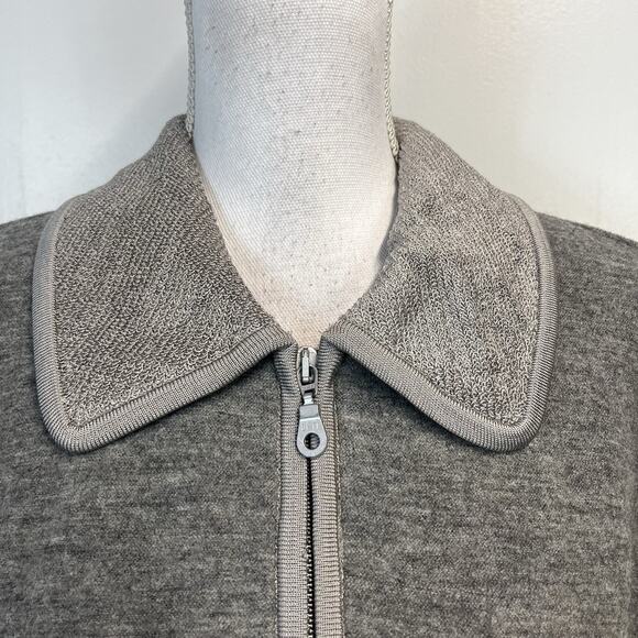 Geiger Pure Full Zip Cardigan Sweater Jacket size 36 6 Gray Silver Wool Austria - Picture 4 of 10